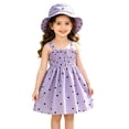 thumbnail image 1 of Girls Ribbed Knit Puff Long Sleeve Dress Pullover Crew Neck Casual Straight Knee Length Skirt Matching Color Crossbody Bag Purple 9-12 Months, 1 of 7
