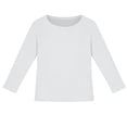 thumbnail image 1 of Girls Ribbed Long Sleeve Tops, Crew Neck Stretchy Slim Fit Layering Basic Tees for Daily Wear, 1 of 4