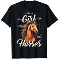 thumbnail image 1 of Girls Riding Shirt - Just A Girl Who Loves Horses T-Shirt, 1 of 4