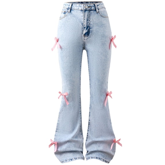Girls Ripped Jeans Teen Girls Baggy Jeans Kids Wide Leg Button High Waist Denim Pants Comfort Loose Vintage Y2K Straight Leg Jeans