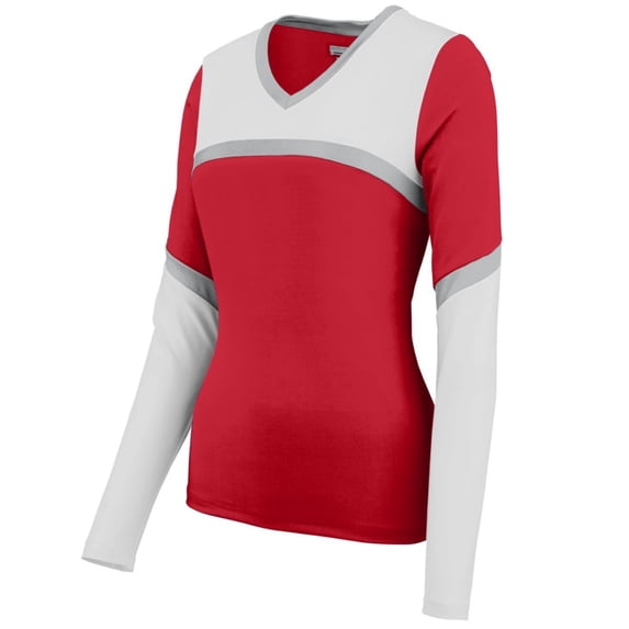 Girls' Rise Up Shell - RED/ WH/ MTL SLV - XS
