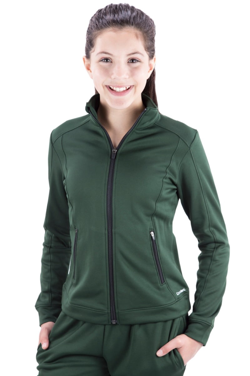 Covalent Activewear Girls Full Zip River Jacket with Moisture Wicking  Fabric and 2 Side Pockets 