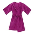 thumbnail image 1 of Girls Robe Kids Boys Girls Silk Satin Hooded Bathrobe Kimono Robes Nightgown Sleepwear Clothes for Girl 5T, 1 of 5