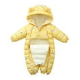 thumbnail image 1 of Girls Romper Baby Warm Hooded Snowsuit Jumpsuit Down Coat Romper Padded Outwear Jacket Snow Wear Ovralls 12 Months-18 Months, 1 of 4