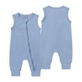 thumbnail image 1 of Girls Romper Girls Sleeveless Zip Romper Jumpsuits Bamboo Fiber Girls Jumpsuit Blue 12-18 Months, 1 of 2