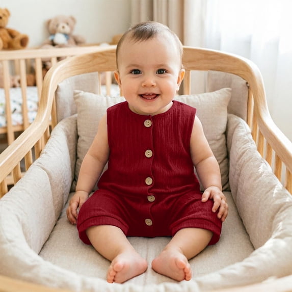Girls Romper & Jumpsuit for Kids Lightweight Summer Breathable Sleeveless Home Wear Jumpsuit for Daily Activities