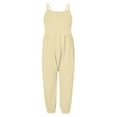 thumbnail image 1 of Girls Overall Solid Rompers for Girls Sleeveless Rompers with Pockets Cute Clothes 4-5 Y, 1 of 4