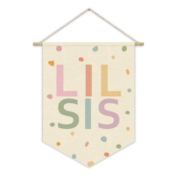 Girls Room Wall Art Decor,Toddler Girl Room Cute Pink Nursery Bedroom Playroom Canvas Banner Decorations,Sisters Make The Best Friends Wall Hanging Pennant Flag Banner