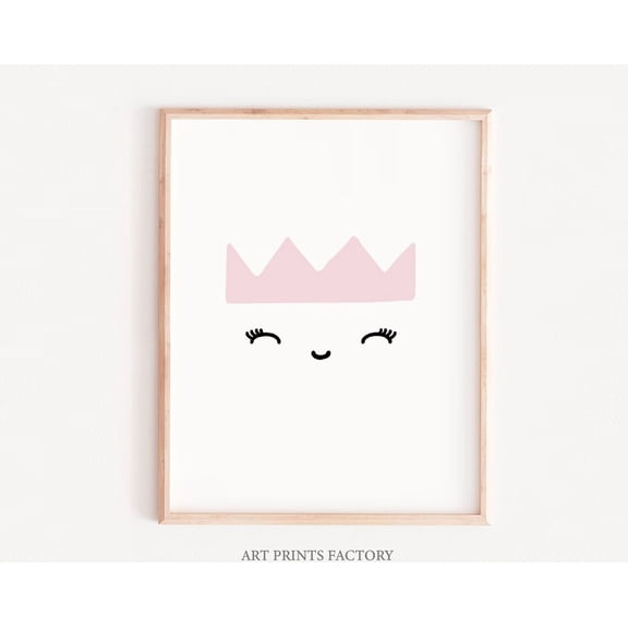 Girls Room Wall Decor, Crown Nursery Print, Girl Nursery Art, Baby Girl Decor, Girls Room Art, Baby Print Wall Art, Modern Wall Decor, 8x12 UNFRAMED