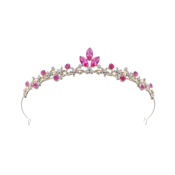 Girls Royal Crown With Sparkling Rhinestones Elegant Headpiece Jewelry Perfect For Weddings And Themed Parties