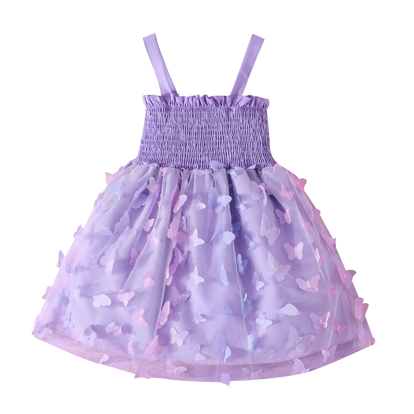 Kid Girl Mesh Suspender Beach Princess Dress