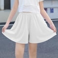thumbnail image 1 of Girls Ruffle Athletic Shorts with Pockets High Waisted Kids Sport Shorts for Soccer Basketball Running White 12-13 Years, 1 of 4