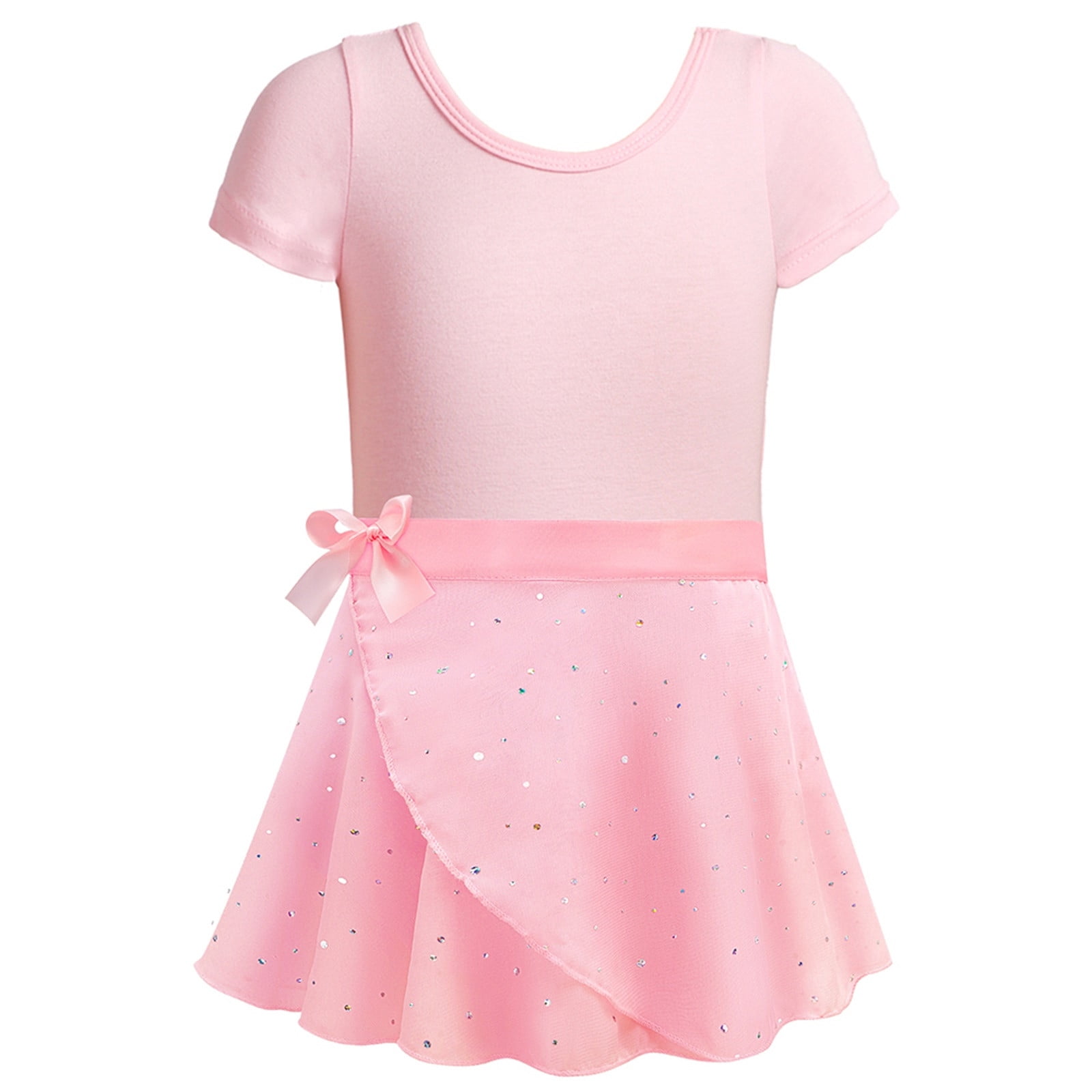 Girls Ruffle Ballet Dance Dress Tutu Skirted Leotard Pink 3-4 Years ...