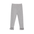 thumbnail image 1 of Girls Ruffle Leggings Stretchy Slim Fit Girls Elastic Wasist Leggings (Grey 3-4 Years), 1 of 3
