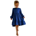 thumbnail image 1 of Girls Ruffle Princess Dress Long Sleeve Casual Dresses Party Midi Dress, 1 of 5