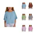 thumbnail image 1 of Girls Ruffle Sleeve T-Shirts Summer Short-Sleeve Casual Cute Crewneck Tops 5-14 Years, 1 of 5