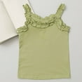 thumbnail image 1 of Girls Ruffle Sleeveless Tank Tops 1-8 Years Cute Cotton Going-Out Cami Top Toddlers Kids Trendy Solid Color Pullover Undershirts Vests 2025, 1 of 4
