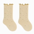 thumbnail image 1 of Girls Ruffle Socks Frilly Turn-Cuff Crew Socks Floral Sock Soft Breathable Casual Dress Socks 0-12 Months 1T 2T 3T 4T 5T Kids, 1 of 8
