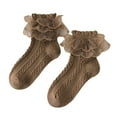 thumbnail image 1 of Girls Ruffle Socks Girls Lace Sock Frilly Dress Socks Cute Ruffle Comfortable Frilly Ankle Socks Cotton Tutu Socks Princess Style Socks for Toddlers Kids Boys Girls 3T, 1 of 4