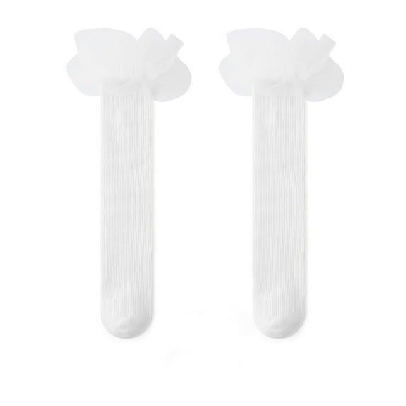 Girls Ruffle Socks, Toddler Frilly Dress Socks with Double Lace & Big Ruffles, Fold-Over Design for Baby Girls, for Pageants, , and Special Occasions