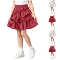 thumbnail image 1 of Girls Ruffle Tiered Skorts - Elastic Waist Flowy Skirt with Shorts - Lightweight Comfy Versatile Daily Short Skirts,3-4 Years, 1 of 8