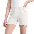 thumbnail image 1 of Girls Ruffle Trim Under Shorts Elastic High Waist Seamless Anti Chafing Underwear Smooth Boyshorts Slip Shorts for Dresses, 1 of 5