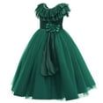 thumbnail image 1 of Girls Ruffles Tulle Flower Dress Ball Gown for Wedding Birthday Party, 1 of 2