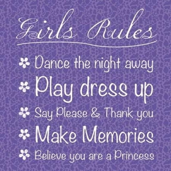 Girls Rules Poster Print by Lauren Gibbons GLSQ129G