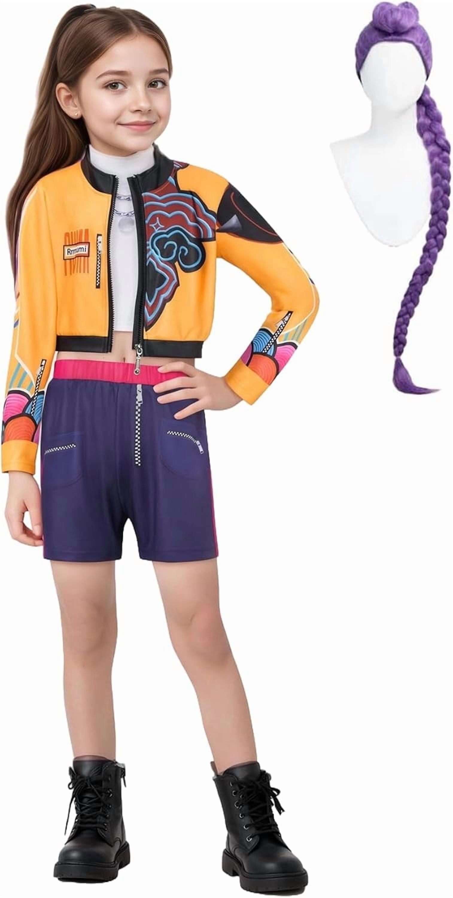 Halloween Kostüm Mädchen Rumi Kpop Kostüm Für Kinder - Zoey Cosplay Outfit Für Halloween & Bühnenauftritte Rumi Kpop Kostüm Demon Zoey Kinder Frauen