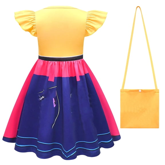 Girls Singer Costume Dress with Bag Halloween Cosplay Outfits