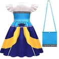 thumbnail image 1 of Girls Singer Costume Dress with Bag Halloween Cosplay Outfits, 1 of 6