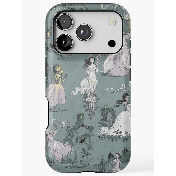 Girls Running From Houses Spooky Halloween Retro Horror Pattern Tough ...
