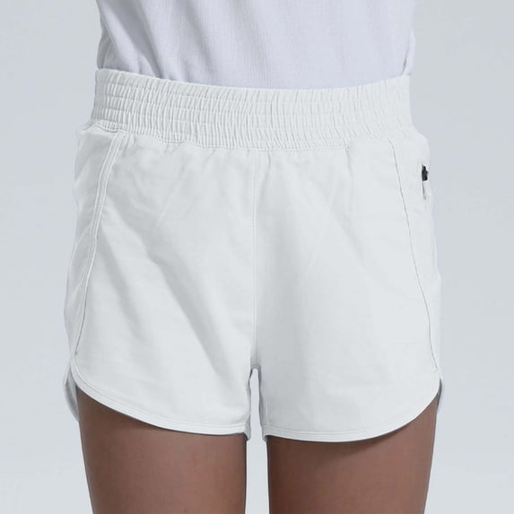Girls Running Shorts With Liner High Waist Loose Fit Yoga Workout Athletic Shorts For Kids