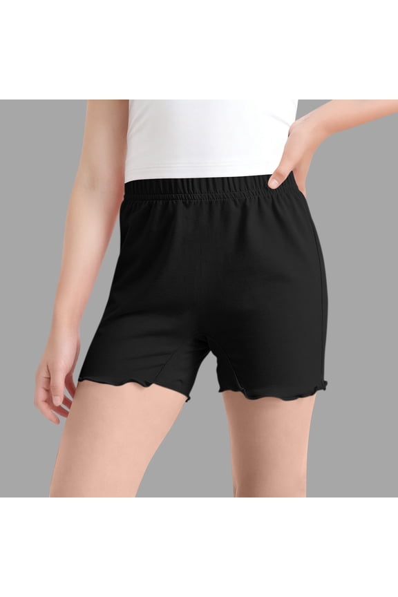 Girls Safety Shorts Summer, Kids Modesty Shorts Under Dress, Lightweight Breathable Casual Flare Shorts for Everyday Wear and Outdoor Play