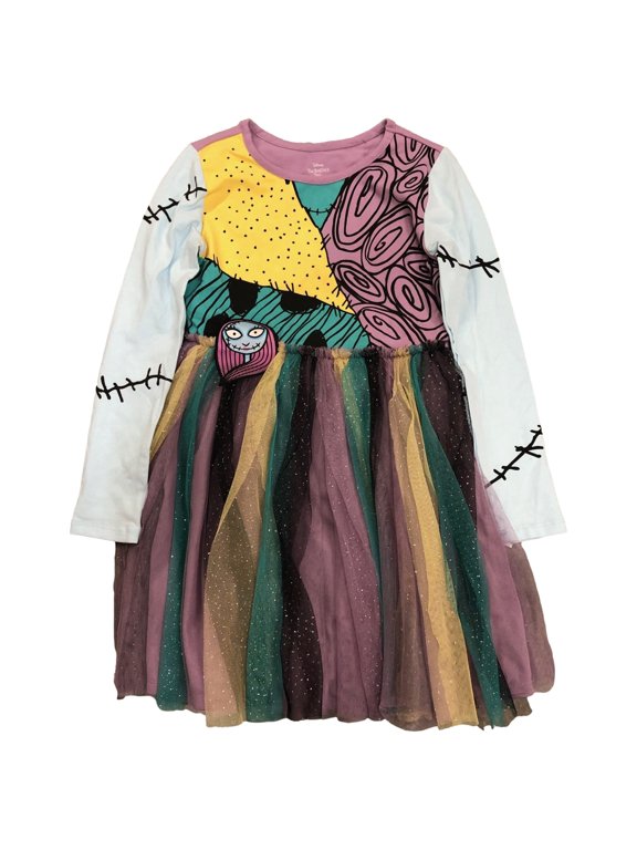 Nightmare Before Christmas Girls Purple Fringe Sally Cosplay Dress XL (14)