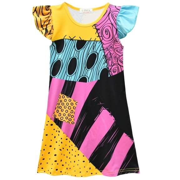 Girls Sally Nightgown Princess Christmas Birthday Party Pajamas Dress