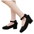 thumbnail image 1 of Girls Sandals Children Shoes Thick High Heel Sandals Fashionable Diamond Bow Small High Heel Princess Sandals Sandals for Girls(Color:Black,Size:3), 1 of 8