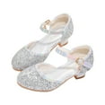 thumbnail image 1 of Girls Sandals Closed Toe Heels Wedding Party Girls Dress Shoes Toddler Little Big Kid High Heels for Girls tacones para niñas Glitter, 1 of 8