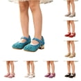 thumbnail image 1 of Girls Sandals Dress Shoes for Kids Heels Party Performance Glitter Non Sole Toddler Jellies Slides for Big Kids Slides Youth Girls Jelly Sandals for Baby Girls Slide Girls Baby Girl Sandals, 1 of 9