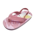 thumbnail image 1 of Girls Sandals Eva Elastic Adjustable Strap Flip Flops Lightweight Beach Sandals For Kids Summer ,18-24Months, 1 of 5