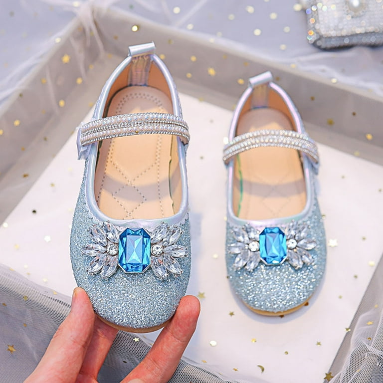 Girls Sandals Fashion New Pattern Cute Bright Diamond Decoration Versatile Flat Bottom Comfortable Princess Shoes For Size 8.5 9 Years Walmart