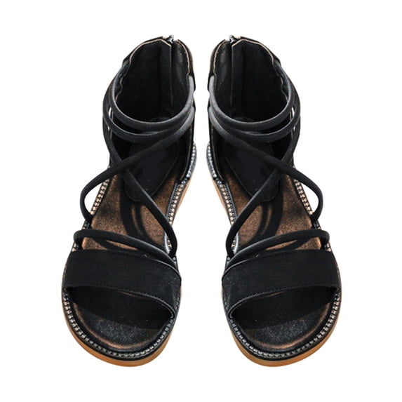 Girls Sandals,Girls' Sandals Summer Children's Shoes Fashion Girls Princess Shoes,Toddler Girl Sandals/Toddler Boy Sandals(Color:Black,Size:10.5)