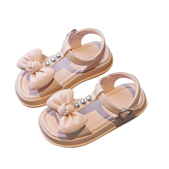 Girls Sandals,Kids Baby Summer Girls Sandals Love Bow Design Princess Shoes Dress Flat Shoes,Toddler Girl Sandals/Toddler Boy Sandals(Color:Red,Size:9.5)