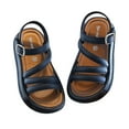 thumbnail image 1 of Girls Sandals Lace Up Open Toe Flat Gladiator Sandals Lightweight Breathable Casual Outdoor Footwear For Kids ,8.5-9 Years, 1 of 3