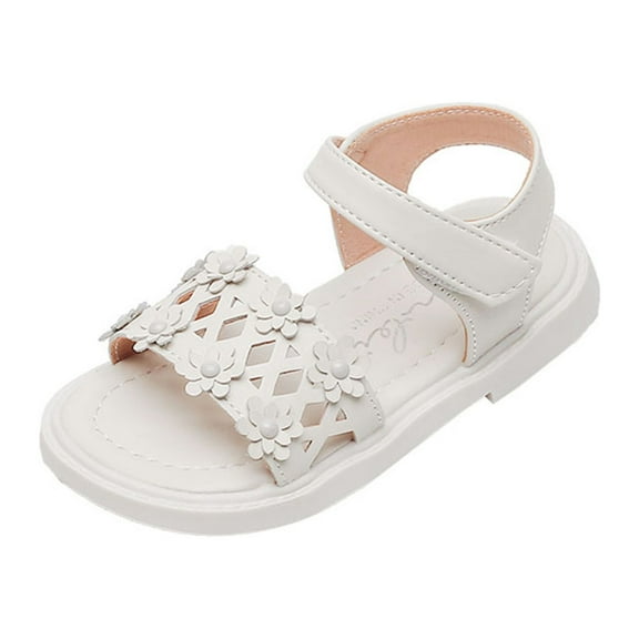 Girls Sandals Open Toe Mesh Design Sandals Flat Sandals Summer Dress Shoes Princess Shoes Casual Beach Shoes ,Toddler Girl Sandals/Toddler Boy Sandals(Color:Beige,Size:7)