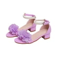 thumbnail image 1 of Girls Sandals Pearl Decoration Toe Loop Heel Design Elegant Party Footwear Stylish Kids Sandals For Girls Formal Occasions ,10.5-11 Years, 1 of 9