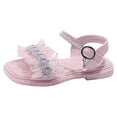 Girls' Sandals Soft Sole Summer Korean Edition Baby Sandals One Word Little Girl Sandals Pursuit