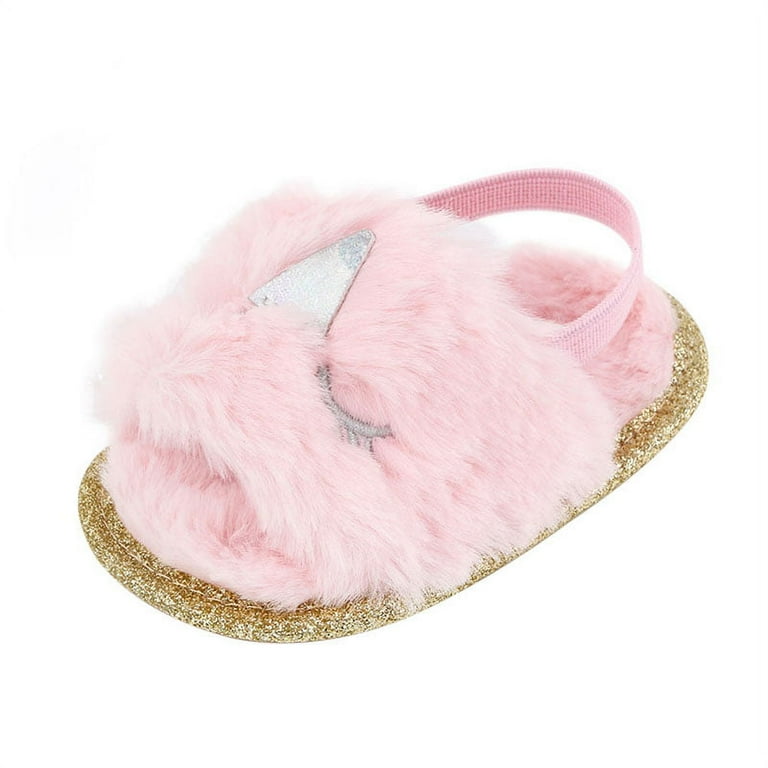 Furry sandals for store toddlers