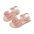 thumbnail image 1 of Girls Sandals,Toddler Girls Soild Bowknot Princress Shoes Soft Sole Non First Walkers Prewalker Beach Shoes Sandals,Toddler Girl Sandals/Toddler Boy Sandals(Color:Pink,Size:10), 1 of 8