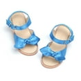 thumbnail image 1 of Girls Sandals Toddler Summer Dress Shoes Gladiator Beach Flat Sandals(AA302 Blue/9M), 1 of 6